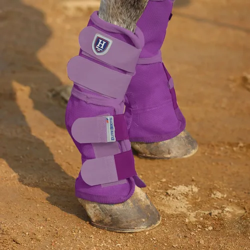 Vista 12 de Harrison Howard Botas para moscas de caballo, ajuste contorneado, protectores de piernas, botas de malla densa con ventilación cómoda y protección