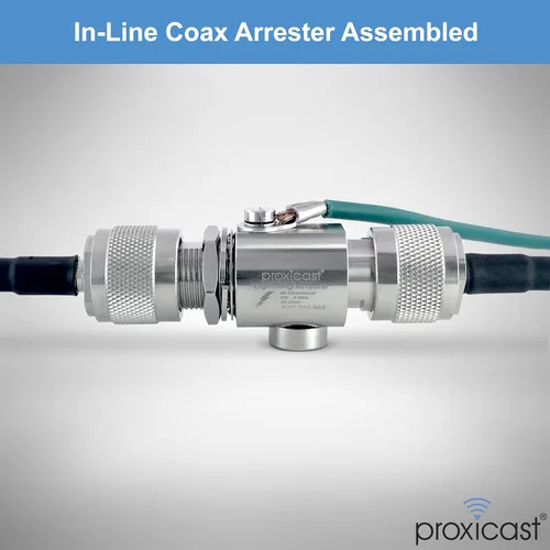 Vista 5 de Proxicast Pararayos coaxial para relámpagos para 0 a 6 GHz (N-hembra/N-hembra) - Protector de relámpagos de antena de 230V de grado profesional