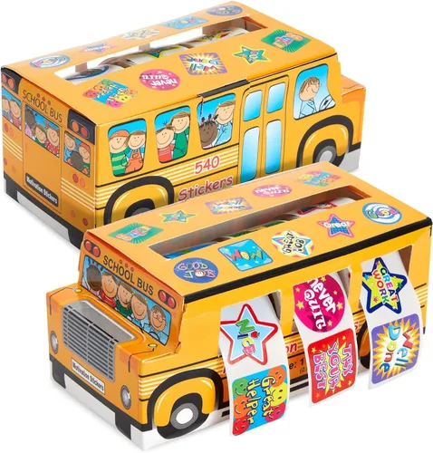 1080 unidades Niños Pegatinas, Surtidas Motivación calcomanías Rolls Estudiante Escolar Aliento autobús escolar Pegatina, 5.75 x 2.75 x 2.5 pulgadas