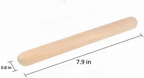 Vista 2 de Claves de madera clásica, instrumento de percusión musical, ritmo de 7.8 pulgadas de ritmo de madera dura natural, palillos de ritmo mejor que