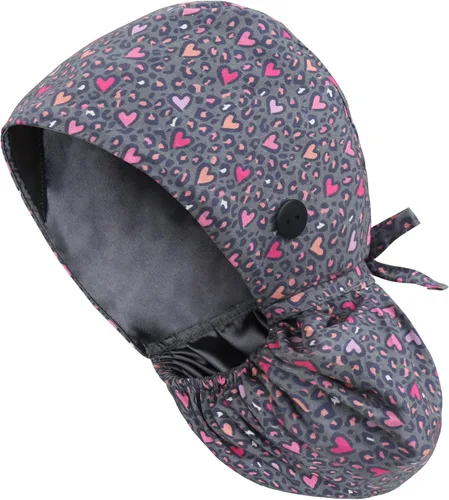 Vista 32 de Gorra médica con forro de satén con bolsillo para cola de caballo, gorro de enfermera médica de algodón con banda elástica para el sudor