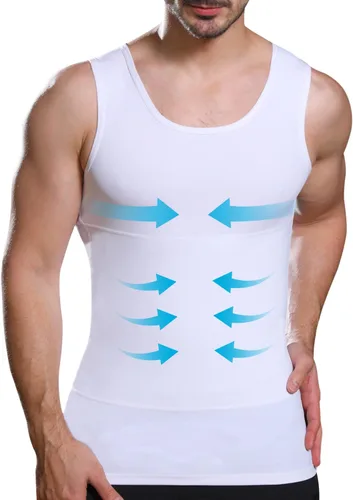 Lgtfy Chaleco adelgazante para hombre, camisas de compresión de ginecomastia, camisetas de control de abdomen, cambio en segundos