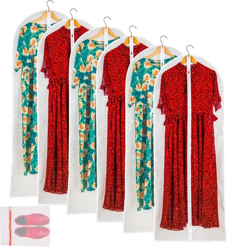 Vista 17 de Bolsa de ropa transparente para almacenamiento en el armario, bolsas de vinilo para colgar ropa, bolsas cortas para colgar ropa, fundas de abrigo