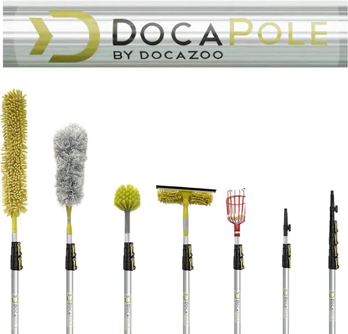 Vista 8 de DocaPole - Kit de lavado de ventanas con alcance de 30 pies, con barra de extensión telescópica de 6 a 24 pies, combo de escobilla de ventana