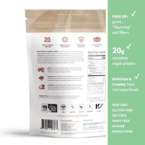 Vista 2 de Sprout Living Epic Protein Bundle - Maca de chocolate y café completo