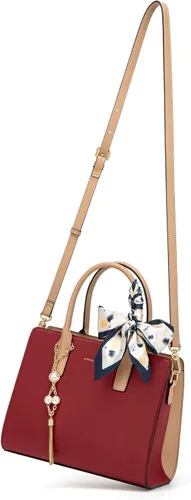 Vista 3 de Bolsos de mano para mujer, bolsos y bolsos de cuero para mujer, con correa para hombro o cruzado