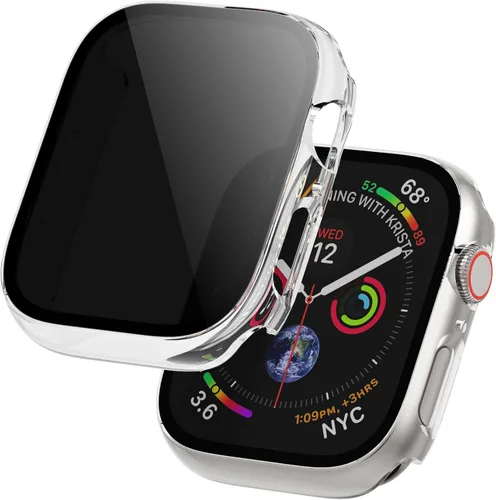 Vista 13 de Paquete de 2 fundas con protector de pantalla de privacidad para Apple Watch SE 3 (2025) / SE2 / SE/Series 6/5/4 de 1.575 pulgadas, funda protectora