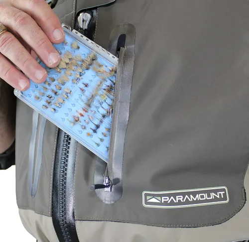 Vista 5 de Paramount Outdoors Deep Eddy - Vadeador de pesca transpirable con cremallera y calcetines de pecho