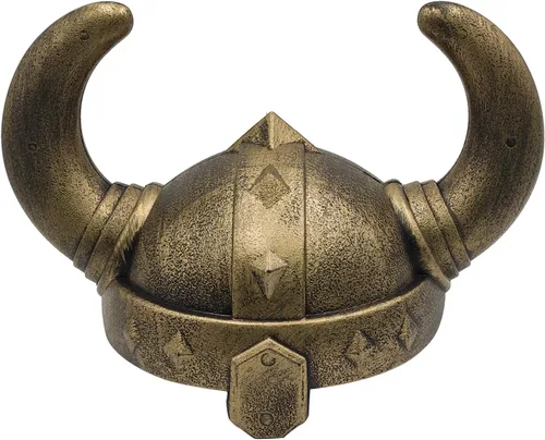 LOOYAR Casco medieval de los Vikings para disfraz – soldado berserker con cuernos, guerrero vikingo, sombrero de la edad vikinga, juguete para