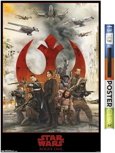 Vista 13 de Trends International Star Wars: Rogue One - Póster de pared de montaje, 14.725 x 22.375 pulgadas, versión enmarcada de madera de granero