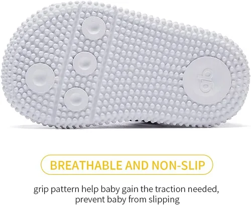 Vista 6 de Tenis antideslizantes para los primeros pasos, bebés, niños y niñas de 6, 9, 12, 18 y 24 meses