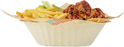 Vista 7 de Restaurantware Bandejas de delicatessen de 9.3 x 6.3 x 2.6 pulgadas, 25 cestas ovaladas para sándwiches, diseño de cesta tejida a mano