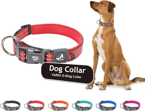 Vista 9 de KZV006-03M Collar de perro reflectante para perros pequeños, medianos y grandes