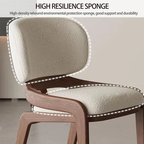 Vista 5 de Sillas de comedor de cocina, sillas de comedor modernas con cojines gruesos, silla de sala de estar con patas de madera, silla de comedor para Lana
