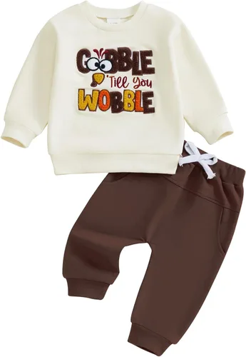 Conjunto de sudadera bordada con letras de trébol para el día de San Patricio, conjunto de pantalones deportivos para niños pequeños