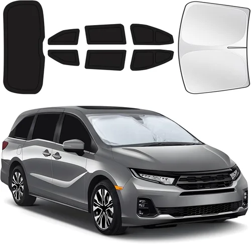 Vista 40 de Parasoles para ventanas de auto para bebé, 4 unidades de 20 x 12 pulgadas, adherencia estática, cubiertas para ventanas laterales, frontales