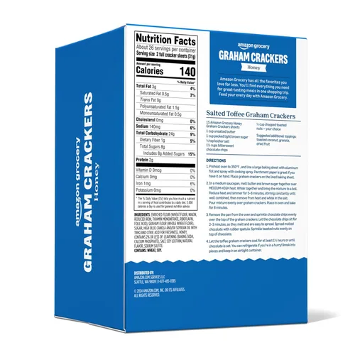 Vista 2 de Marca Yaxa – Happy Belly Honey Graham Crackers, 28.8 onzas