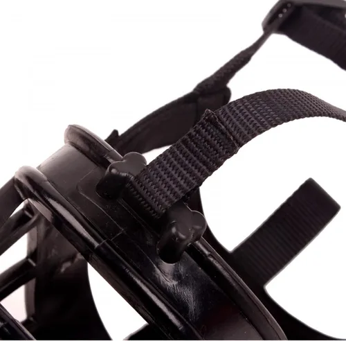 Vista 5 de Bozal para perro, canasta suave ajustable para perros medianos y grandes, deja de morir y ladrar.