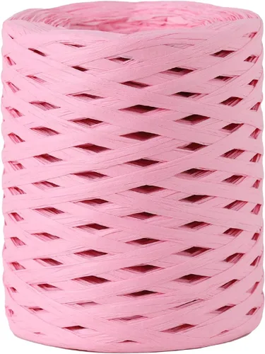Vista 10 de Cinta de papel de rafia de 656 pies para envolver regalos, tejer manualidades, 1/4 de pulgada de ancho (azul)