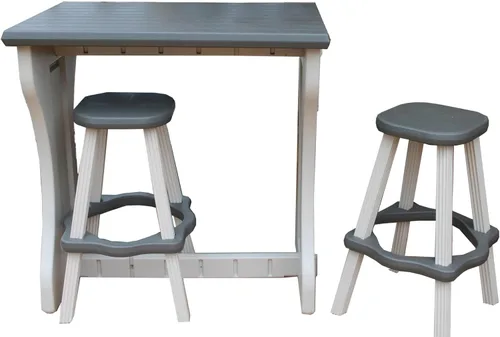 Vista 31 de Doble barra gris profundo superior y base negra, ideal para patio, bañera de hidromasaje, patio trasero, diseño duradero resistente a la intemperie
