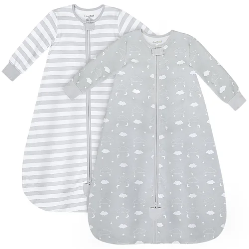 Vista 258 de Mama Cheetah Saco de dormir para bebé de 0.5 TOG, Manta portátil de algodón orgánico para bebé con cremallera bidireccional, Saco de dormir