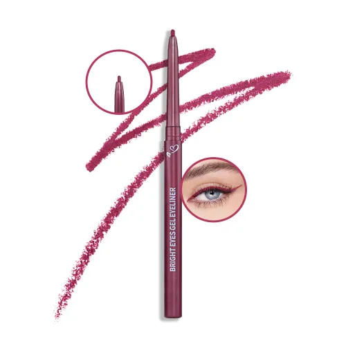 Vista 8 de Kaely Lápiz delineador de ojos en gel gris, lápiz delineador de ojos impermeable a prueba de manchas, maquillaje de gato gótico para Halloween