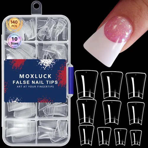Vista 7 de Puntas de uñas estilo stiletto, uñas postizas de gel suave con forma de almendra, uñas postizas a presión de acrílico transparente, 120