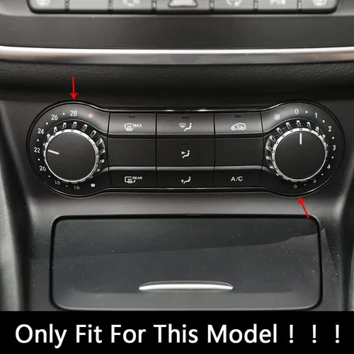 Vista 2 de Cubierta de botones de aire acondicionado para consola central de automóvil, calcomanías de botón de CA para Mercedes Benz GLA X156 CLA C117 Clase A