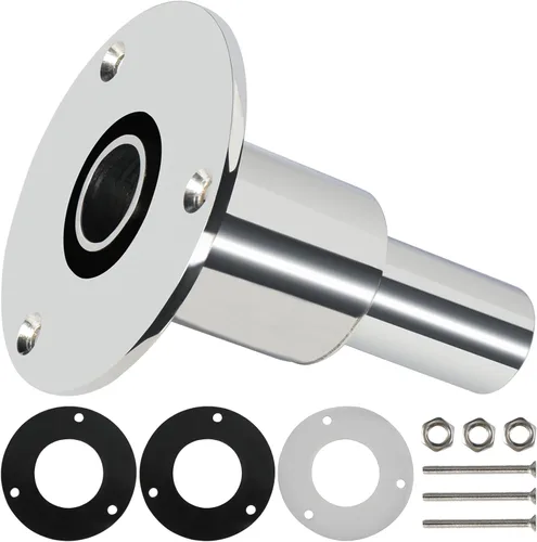 Vista 8 de WAYSKA Stainless Steel 316 Thru Hull Exhaust Skin, Fitting 24mm Tube Exhaust Pipe Socket Hardware for Diesel heaters Exhaust Pipe