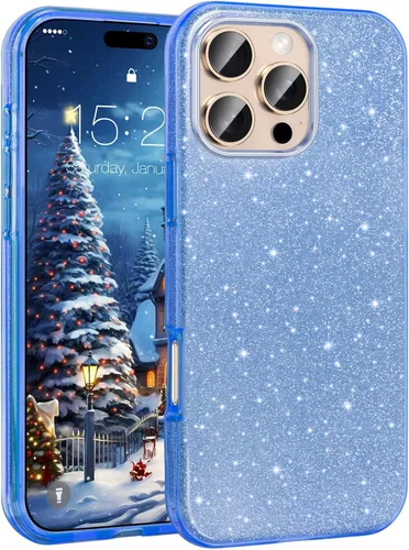 Vista 34 de MATEPROX Compatible con iPhone 15 Carcasa Bling Sparkle Linda para Mujeres, Funda Protectora de Navidad para iPhone 15 de 6.1" 2023 - Rojo