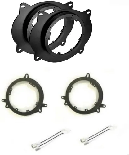 2 pares de placas de montaje para altavoces de automóvil de 6 o 6.5 pulgadas para puerta y arnés de cables hechos para Toyota Tacoma 2005-2015