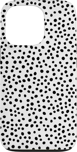Vista 10 de Black and White Polka Dot Dalmatian Pattern Brush Stroke Case for iPhone 17