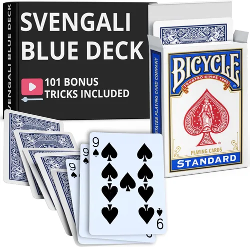 Vista 42 de Ted's Sterling Magic Precision Blue Rider Back Bicicleta Svengali Deck con instrucciones para más de 100 trucos (2 de clubes)