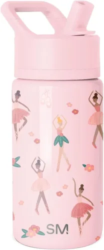 Vista 47 de Simple Modern - Botella de agua para niños de la colección Summit con tapa con pajilla Taza aislada de acero inoxidable de 14 onzas para niños