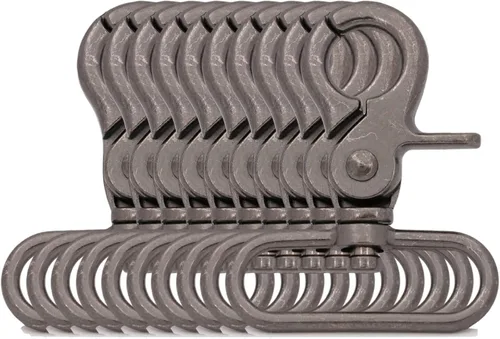 Vista 9 de BIKICOCO Gancho giratorio de 1-1/2 pulgadas, cierre de pinza de langosta, clip de resorte, extremo de anillo ovalado, latón antiguo, paquete de 10