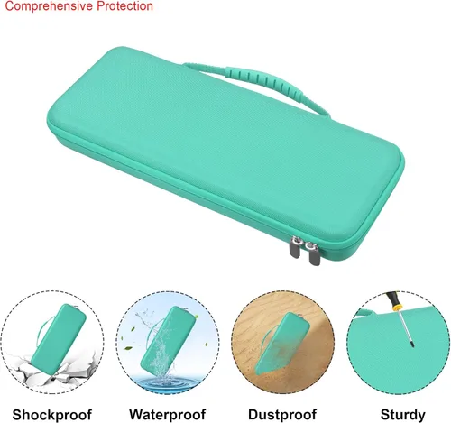 Vista 3 de Elonbo Estuche rígido de transporte para teclado inalámbrico mecánico Logitech POP, portátil, Bluetooth, teclado externo, bolsa de viaje, bolsillo
