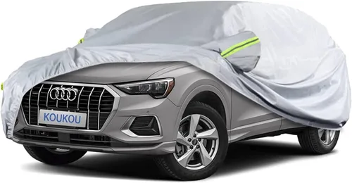 Vista 138 de KouKou Funda impermeable para automóvil SUV adecuada para BMW X1 de 2009 a 2025, 7 capas a prueba de viento para todo tipo de clima, cubierta