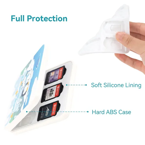 Vista 2 de YOCORE Switch Game Holder Case for SwitchOLED with 12 Cartridge Slots, Portable Storage Card Box Games Holder Organizer for Switch, Lite, OLED Game