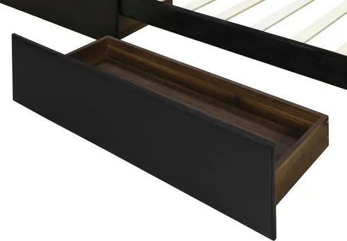 Vista 68 de Elegante cama con plataforma tapizada de terciopelo de tamaño Queen con cabecero, para niños, niñas y adolescentes (beige @cabecero/, Queen)