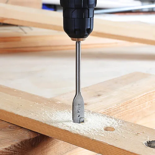 Vista 5 de WORKPRO Juego de brocas de pala de 13 piezas en SAE, brocas planas de paleta para carpintería, bolsa de almacenamiento de nailon incluida