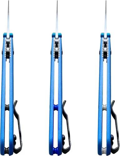 Vista 3 de 2 piezas de separador de repuesto para Benchmade Bugout 535, Mini Bugout 533 y 537 Bailout, juego completo de espaciadores personalizados de Azul