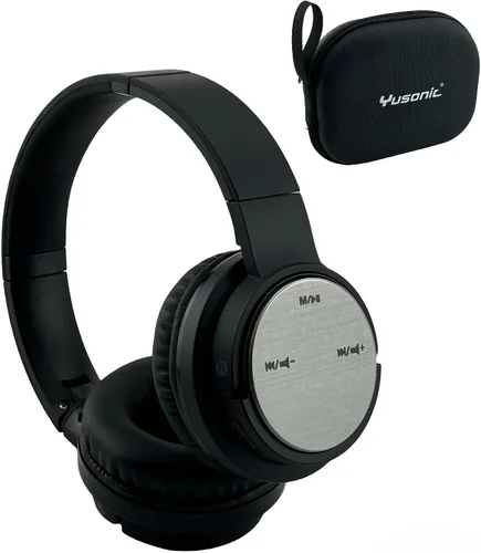 Auriculares Bluetooth con estuche, auriculares inalámbricos de súper graves, auriculares estéreo micro SD/TF, auriculares plegables bidireccionales