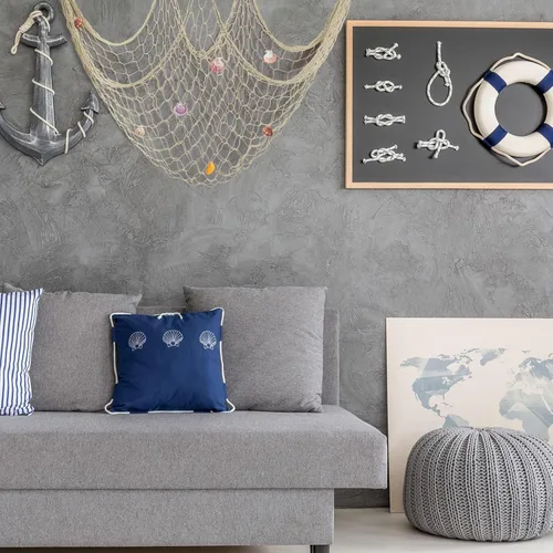 Vista 4 de Aodaer 4 piezas de red de pescado natural decorativa de algodón natural, decoración de playa para cumpleaños de sirena, bebé, tiburón, cumpleaños