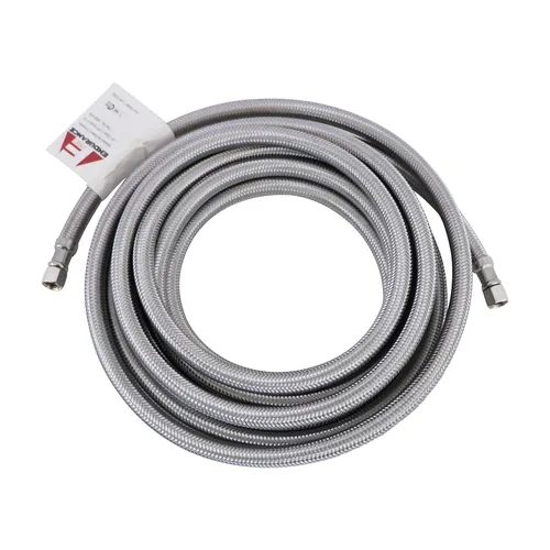 Vista 8 de Endurance Pro 1.5 m conector de manguera de suministro de agua flexible trenzado de acero inoxidable universal para máquina de hielo, 0.64 cm x 0.64