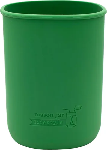 Vista 9 de Paquete de 2 fundas de silicona de medio galón gris carbón de 64 onzas para proteger tarros Mason Mason Jar Lifestyle