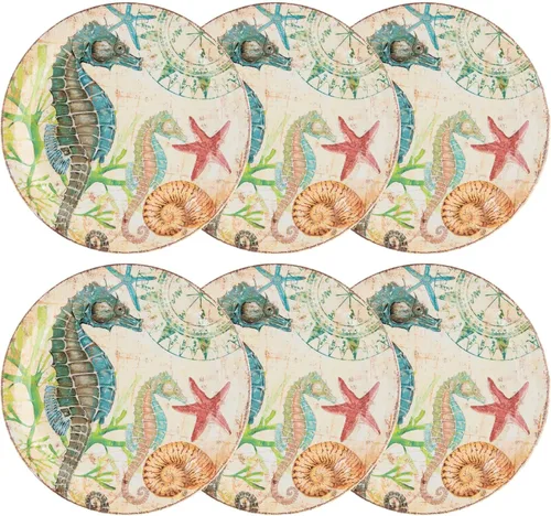 Vista 11 de UP UPware - Juego de platos redondos para ensalada de melamina de cangrejo, platos redondos para risotto, pasta y ensalada, sin BPA, aptos