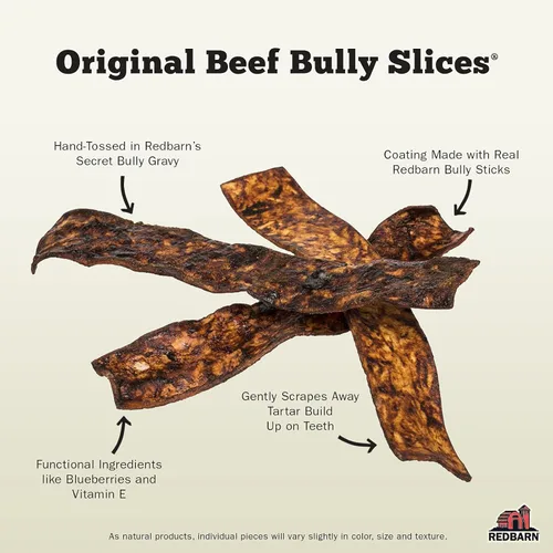 Vista 2 de Redbarn Pet Products Bully Slices for Dogs Original Bully Natural Dental Treats 12 Bolsas