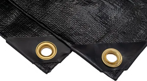 Vista 3 de 6 ft. X 8 pies Muy resistente, de 6 onzas Lona de poliéster negro, de 11-12 mil de espesor
