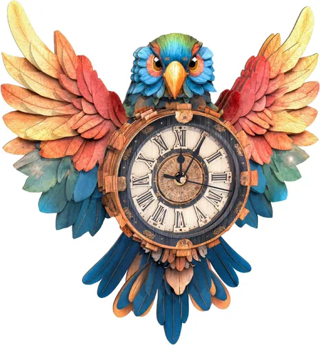 Vista 21 de Rompecabezas 3D para adultos, diseño de tortuga, kit de modelo, reloj mecánico de péndulo con números romanos, decoración de escritorio, hogar