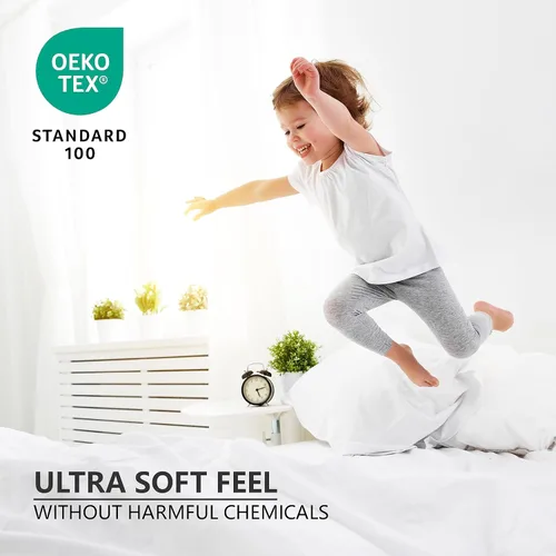 Vista 5 de American Home Collection Juego de sábanas de 4 piezas tamaño King, microfibra extrasuave, transpirable, resistente a las arrugas y a